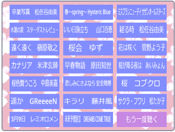 鉄板！春に聴きたいJ-PoP 切り抜きメロディー２