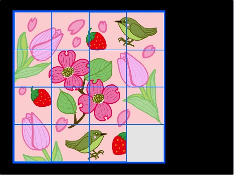 春の訪れ・スライドパズル